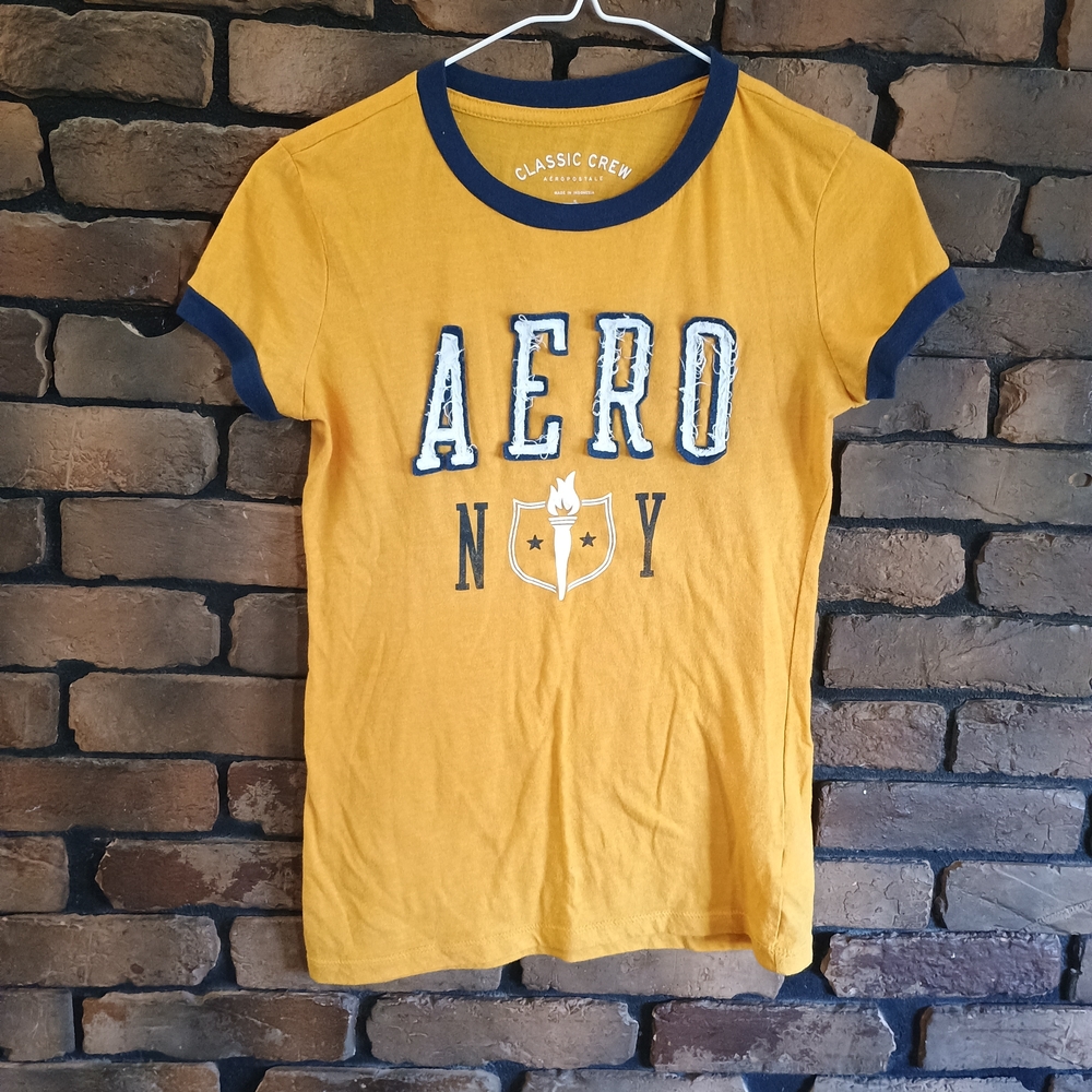 Y2K Vibes Yellow Aero Size S Short Sleeved Shirt